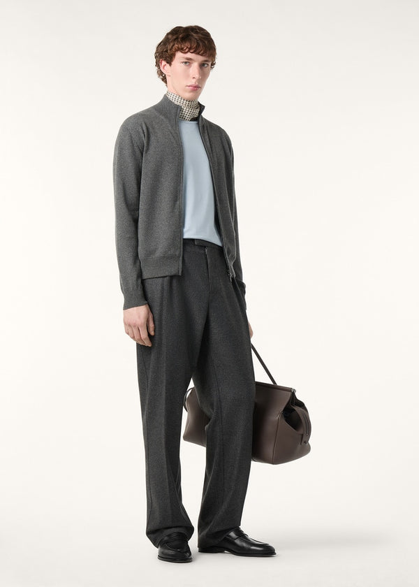 Loro Piana Classic Zip-Up Bomber Jacket — FAM9318_M006, official photo 1