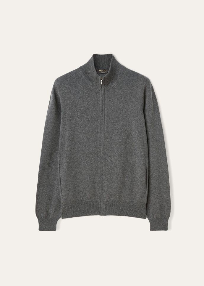 Loro Piana Classic Zip-Up Bomber Jacket — FAM9318_M006, official photo 5