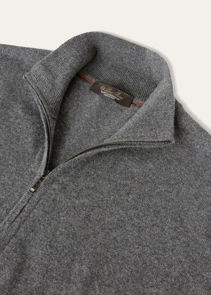 Loro Piana Classic Zip-Up Bomber Jacket — FAM9318_M006, official photo 7
