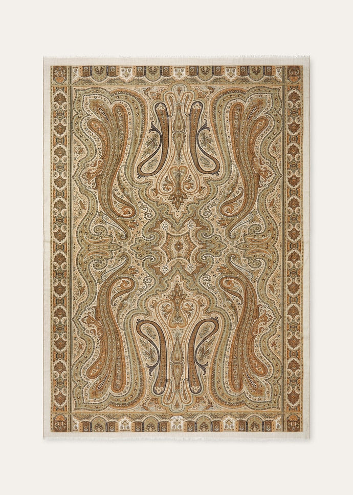 Loro Piana Talia Paisley Maxi Stole — FXW0370_T2MN, official photo 5