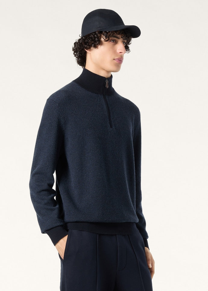 Loro Piana Roadster Sweater FAP5949, Navy Blue/Nightly Blue Reserve — official gallery photo 3